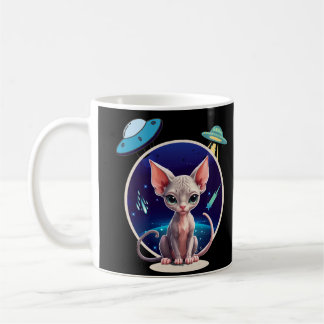 Taza De Café alien del gato de sphynx