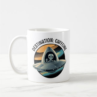Taza De Café Alien en la nave espacial