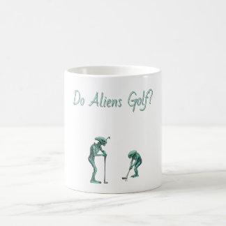 Taza De Café Alien Golf Mug - texto editable