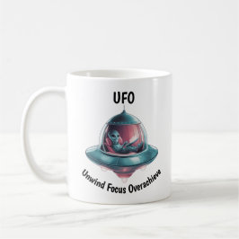 Taza De Café Alien gracioso en OVNI
