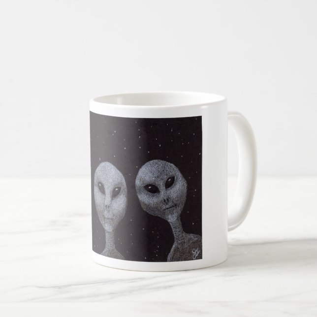 Taza De Café Alien Grays (Anverso derecho)
