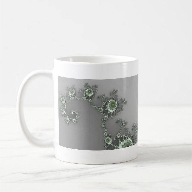 Taza De Café Alien gris - Fractal Mug (Izquierda)
