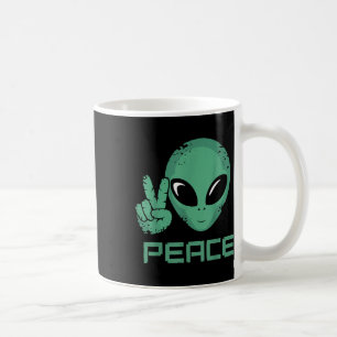 Taza De Café Alien Peace Hippie Ufo