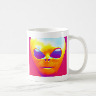 Taza De Café Alien psicodélico