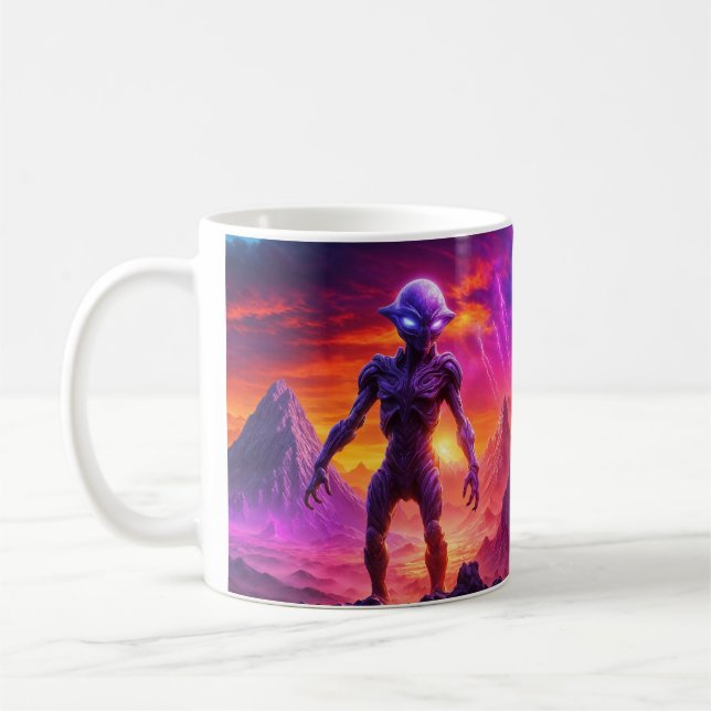 Taza De Café Alien púrpura (Izquierda)