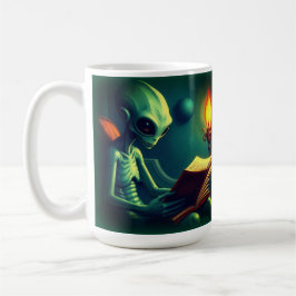 TAZA DE CAFÉ ALIEN READING