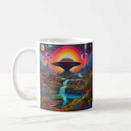 Taza De Café Alienante Psychedelic Dreamscape