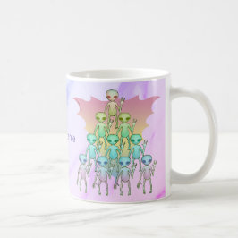 Taza De Café Alienígena Arcoíris