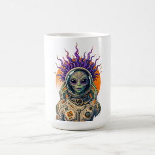Taza De Café Alienígena Astronauta Cósmico Manga Larga