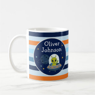 Taza De Café Alienígena personalizado en espacio de ovni