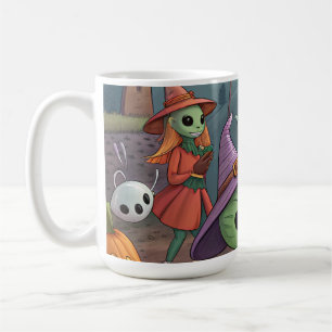 Taza De Café Alienígenas Celebran Halloween en la Tierra – Disf