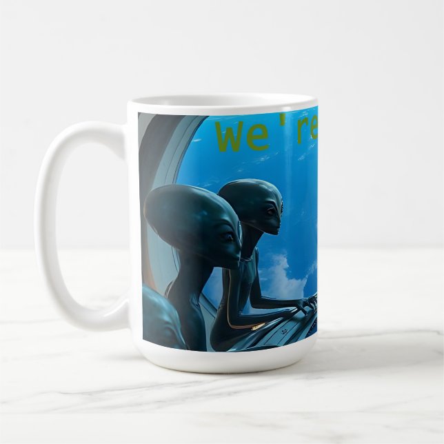 Taza De Café Alienígenas: Estamos llegando (Izquierda)