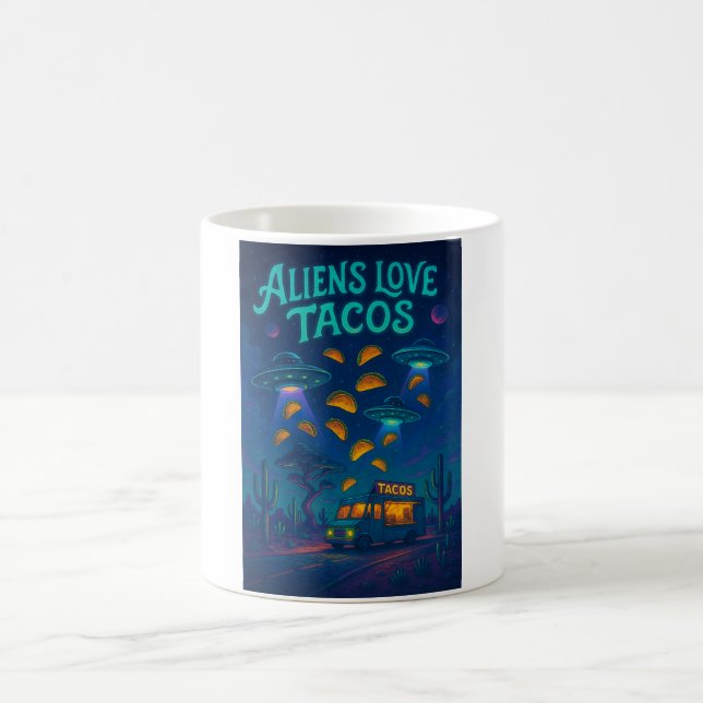 Taza De Café Aliens Love Tacos (Centro)