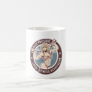 Taza De Café Alimentado por café y ganancia - Mug de Fitness Lo