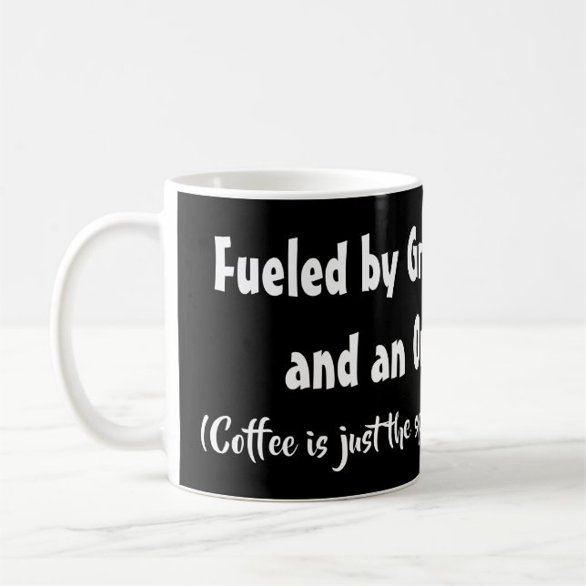 Taza De Café Alimentado por Grudges, F-Bombs y Ego sobredimensi (Izquierda)