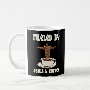 Taza De Café Alimentado Por Jesús Y Café