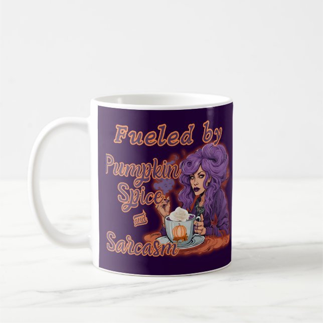 Taza De Café Alimentado por la picadura de calabaza y el sarcas (Izquierda)