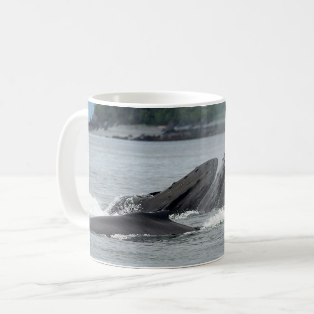 Taza De Café Alimentando ballenas jorobadas (Anverso izquierdo)