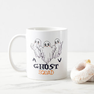 Taza De Café Alimentando mis mañanas embrujadas Cute Ghost Squa