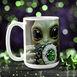 Taza De Café Alimento cristalino y alienígena extraterrestre