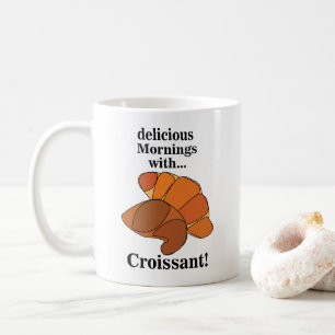 Taza De Café Alimento para desayunar Croissant