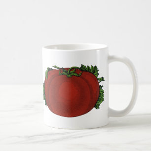 Taza De Café Alimentos Antiguos, Tomate Maduro, Verduras y Frut