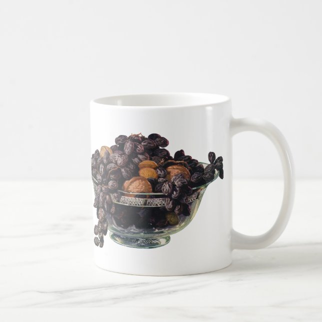 Taza De Café Alimentos, nueces y almendras de época, frutas y n (Derecha)
