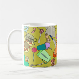 Taza De Café Alimentos y utensilios de fideo, textura sin fisur