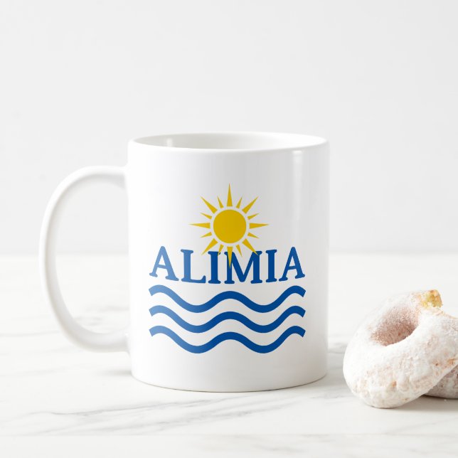 Taza De Café ALIMIA Grecia, ondas solares (Con donut)