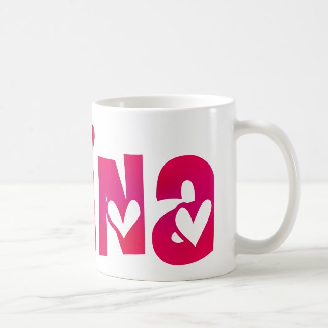 Taza De Café Alina en los corazones (Derecha)
