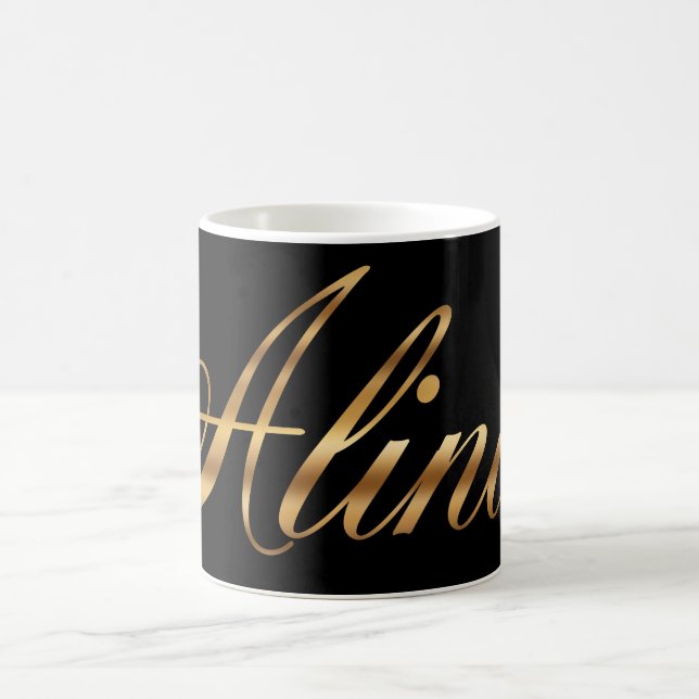 Taza De Café Alina gold Design Lettering Tasse Kaffeetasse (Centro)