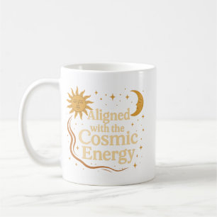 Taza De Café Alineado con la Energía Cósmica Boho Celestial