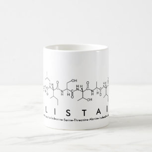 Taza De Café Alistair peptide nombre mug