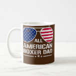 Taza De Café All American Boxer Dad American Flag Patriotic<br><div class="desc">All American Boxer Dad American Flag Patriotic 4th of July Gift. Perfect gift for your dad,  mom,  papa,  men,  women,  friend and family members on Thanksgiving Day,  Christmas Day,  Mothers Day,  Fathers Day,  4th of July,  1776 Independent day,  Veterans Day,  Halloween Day,  Patrick's Day</div>