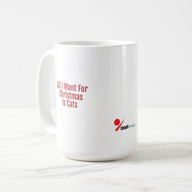 Taza De Café All I Want For Christmas Is Dogs (Anverso izquierdo)