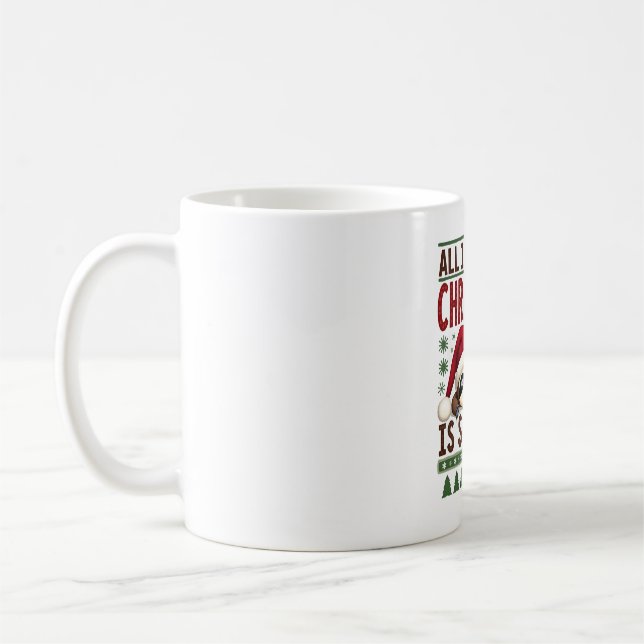 Taza De Café All I Want For Christmas Is Sleep - Funny Xmas Slo (Izquierda)
