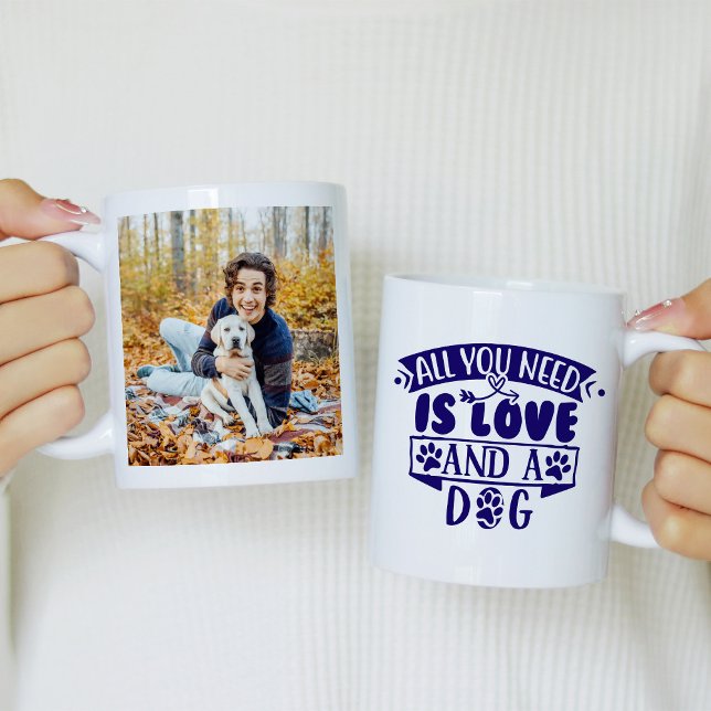 Taza De Café All You Need is Love and a Dog Photo (Subido por el creador)