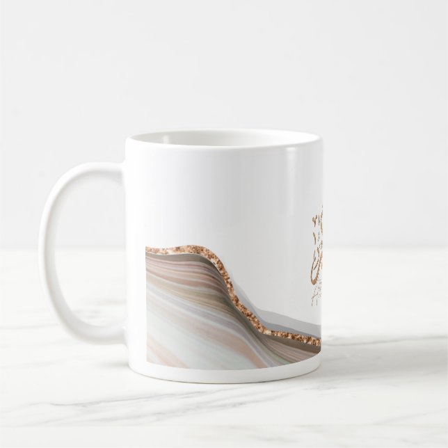 Taza De Café Allahu Akbar en caligrafía árabe arte islámico (Izquierda)