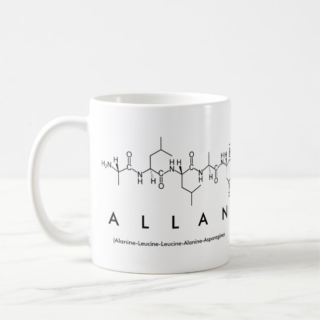 Taza De Café Allan peptide name mug (Izquierda)