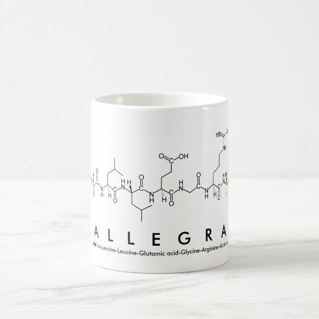 Taza De Café Allegra peptide name mug (Centro)