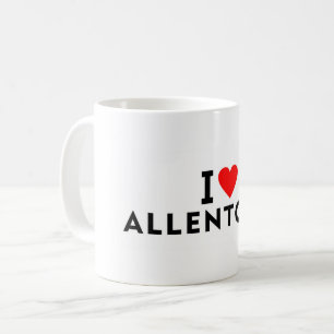 Taza De Café Allentown Estados Unidos América USA amor ciudad e