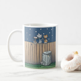 Taza De Café Alley Cats fence Coffee Mug