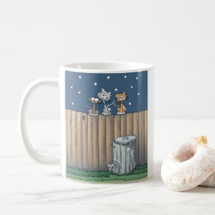 Taza De Café Alley Cats fence Coffee Mug