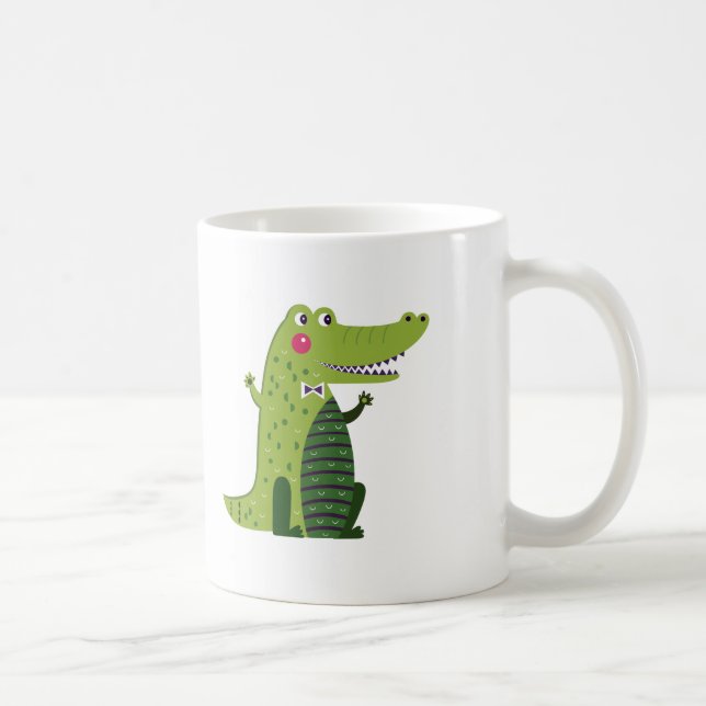 Taza De Café Alligator Cute Coffee Mug (Derecha)