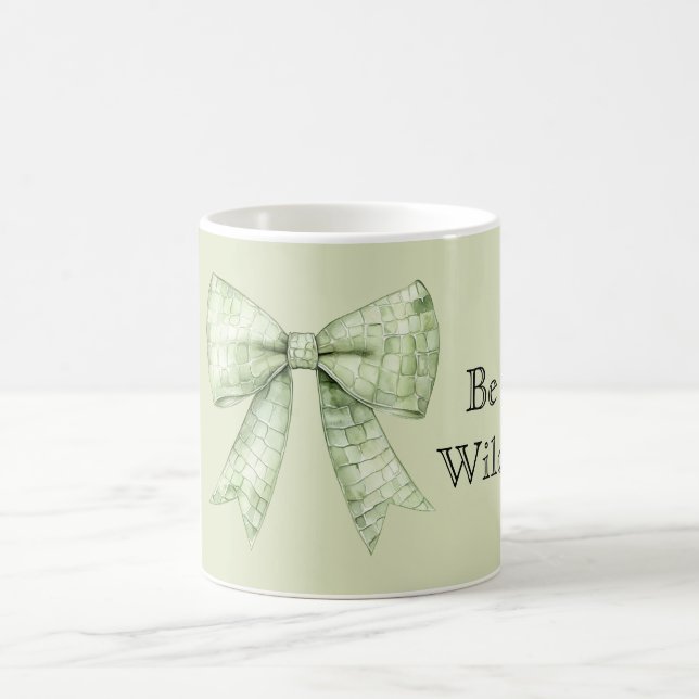 Taza De Café Alligator Print Bow Be Wild (Centro)