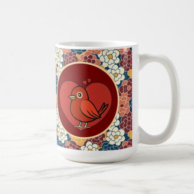 Taza De Café allover flower design (Derecha)