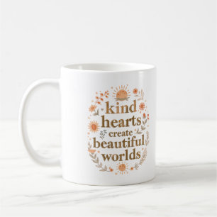 Taza De Café Almas Bondadosas Crean Mundos Hermosos Inspirador