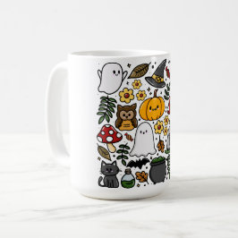 Taza De Café Almofada com estampa fofa de Halloween