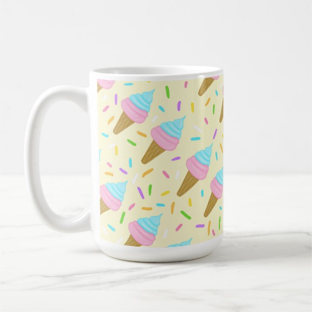 Taza De Café Almofada fofa com estampa contínua de sorvetes (Izquierda)