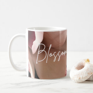 Taza De Café Almohada Botánica de Acuarela Floral